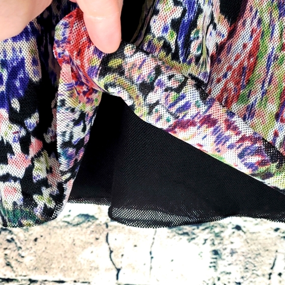 Bisou Bisou | Retro Y2k Punk Goth Floral Double Mesh Streetwear Top - Picture 6 of 9